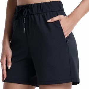 Black Athletic Shorts with Relaxed Fit